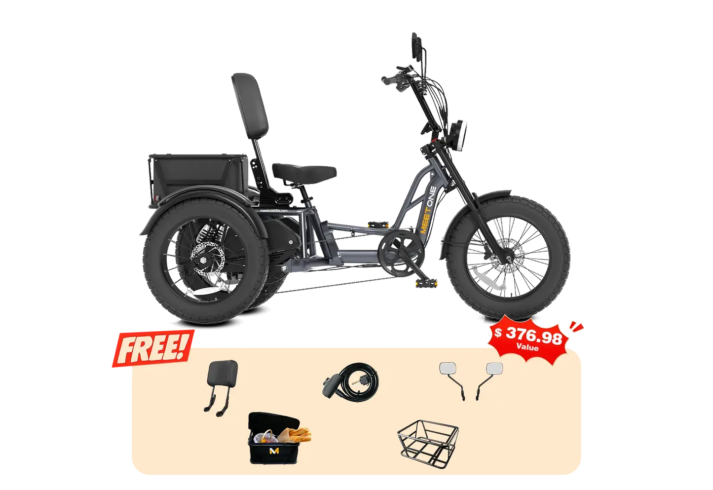 Meet One Tour Lite Full Suspension Electric Trike Renovomotors