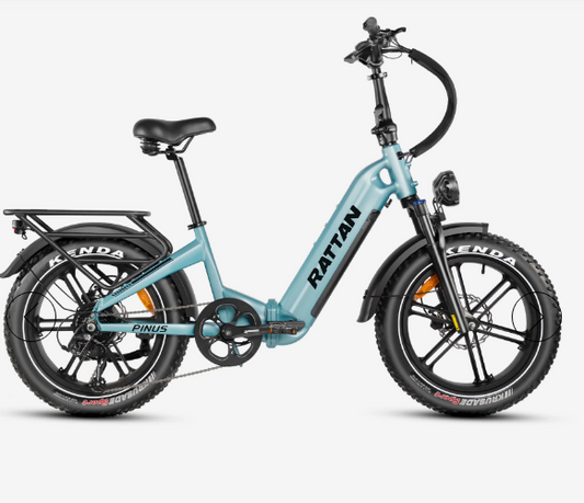 Rattan Pinus Torque Sensor, 20" * 4" Fat tire eBike, LCD Display with App control, 1500w (peak) motor, Class-3 speed(Top Speed 28mph), 48V 960Wh 20AH Samsung Battery and a step-through Foldable frame.