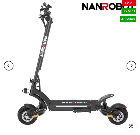 NANROBOT Lightning Pro Electric Scooter Motor: dual motors, 800W*2 Battery: 48V 18A