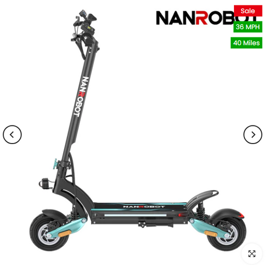 NANROBOT Lightning Pro Electric Scooter Motor: dual motors, 800W*2 Battery: 48V 18A