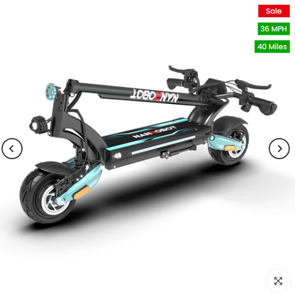 NANROBOT LIGHTNING PRO Electric Scooter | Dual 800W Motors | 40 Mile Range | 36 MPH