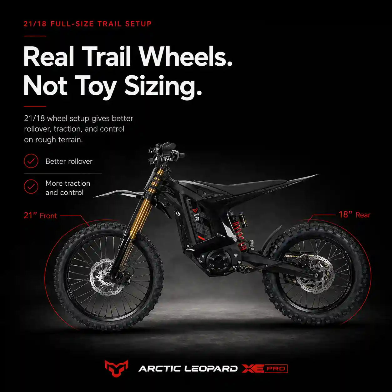 Arctic Leopard XE Pro R - Powerful 74V Dirt EBike - Image 5