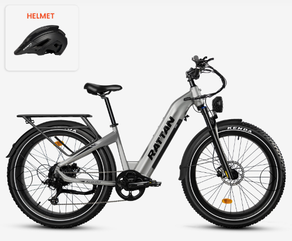 Rattan Sequoia 1500W Fat Tire Electric Bike | 48V 20Ah Samsung Battery | 28 MPH E-Bike