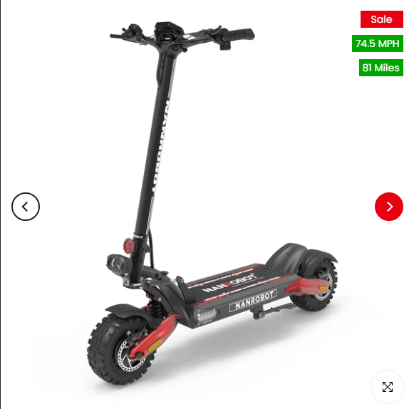 NANROBOT LS7+ 72V Electric Scooter Motor: dual motors, 3000W*2 Battery: 72V 35A Tire: 11'' Street tires Brake:Hydraulic brakes