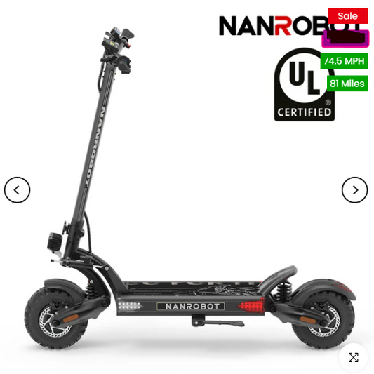 NANROBOT LS7+ 72V Electric Scooter Motor: dual motors, 3000W*2 Battery: 72V 35A Tire: 11'' Street tires Brake:Hydraulic brakes