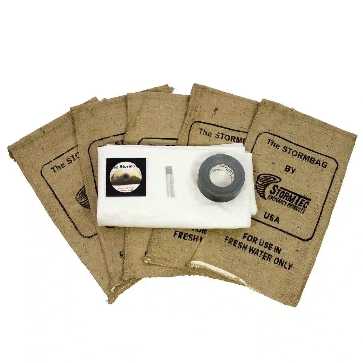 Door Kit | Single-Door|5 StormTec StormBags|6’x10’ 4 mil plastic sheet Renovomotors