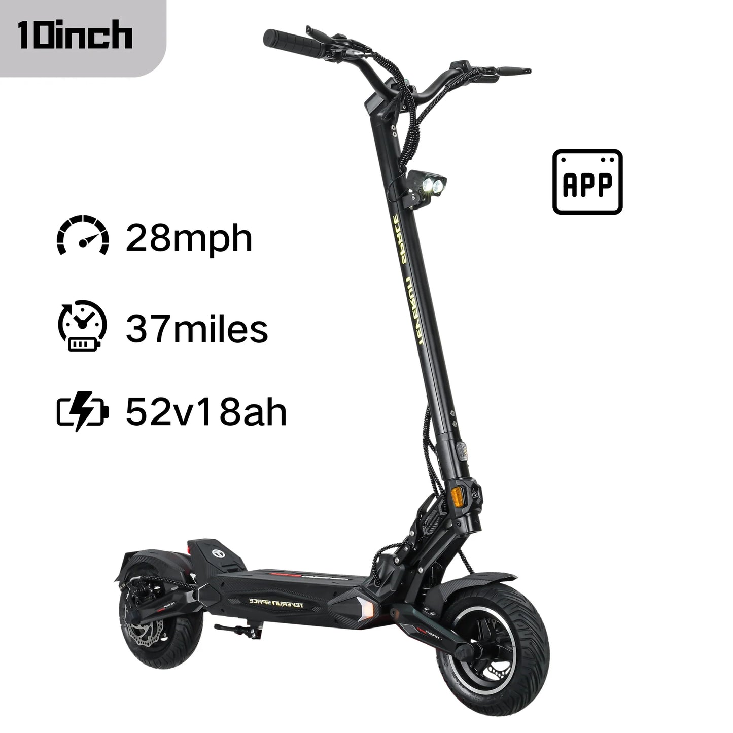 TEVERUN Space Lite Electric Scooter | 45 km/h Urban Performance
