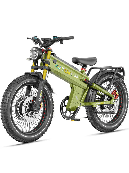 Aniioki A9 Pro Max Peak 6000W Dual Motor 2.0 eBike | 200 Mile Range, 33 MPH