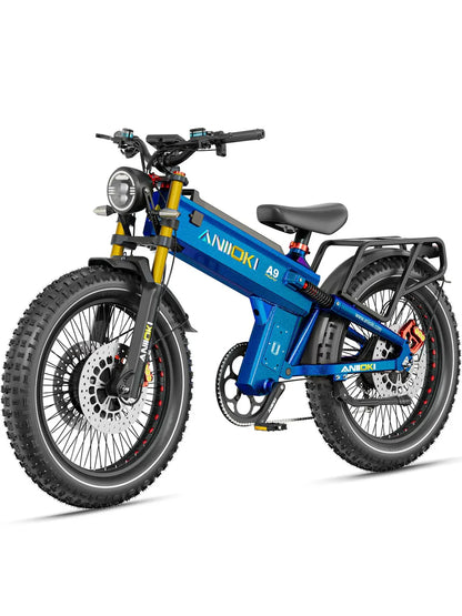 Aniioki A9 Pro Max Peak 6000W Dual Motor 2.0 eBike | 200 Mile Range, 33 MPH