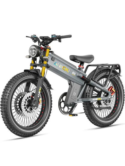 Aniioki A9 Pro Max Peak 6000W Dual Motor 2.0 eBike | 200 Mile Range, 33 MPH