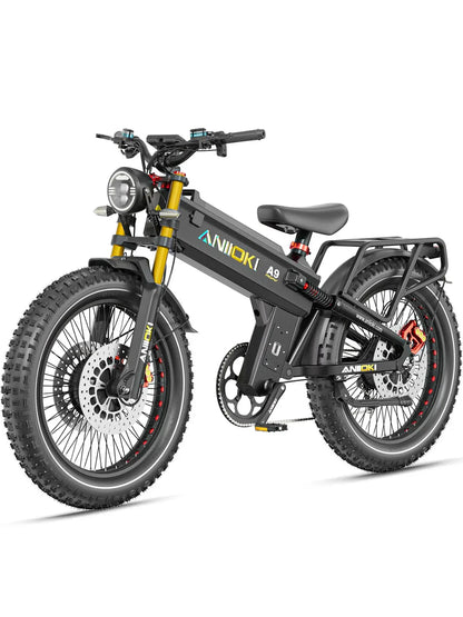 Aniioki A9 Pro Max Peak 6000W Dual Motor 2.0 eBike | 200 Mile Range, 33 MPH
