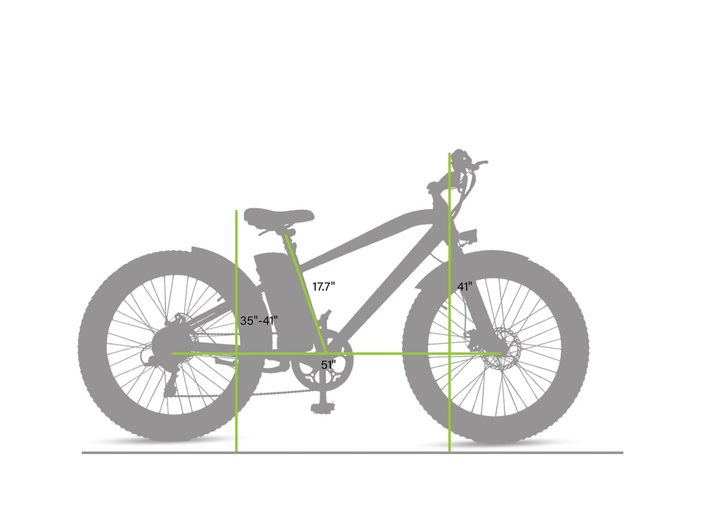 nakto cruiser electric bike size