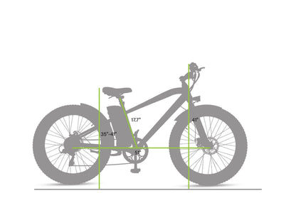 nakto cruiser electric bike size