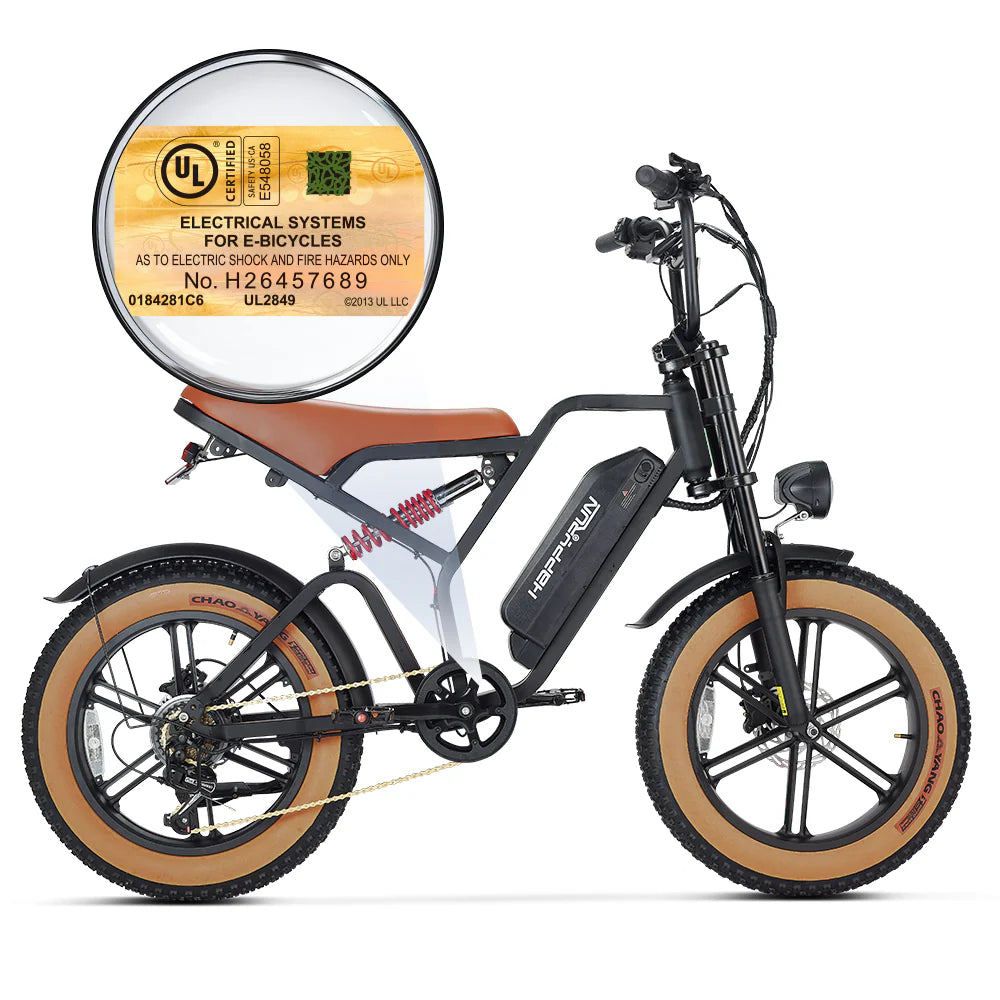 HappyRun Tank G60 Electric Bike | 750W Motor, 48V 18Ah Battery, 68-Mile Range