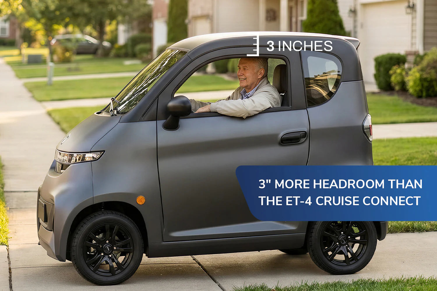 ET-4 Cruise Connect Plus Grand Edition Fully Enclosed 4-Wheel Electric Scooter with A/C EMMO