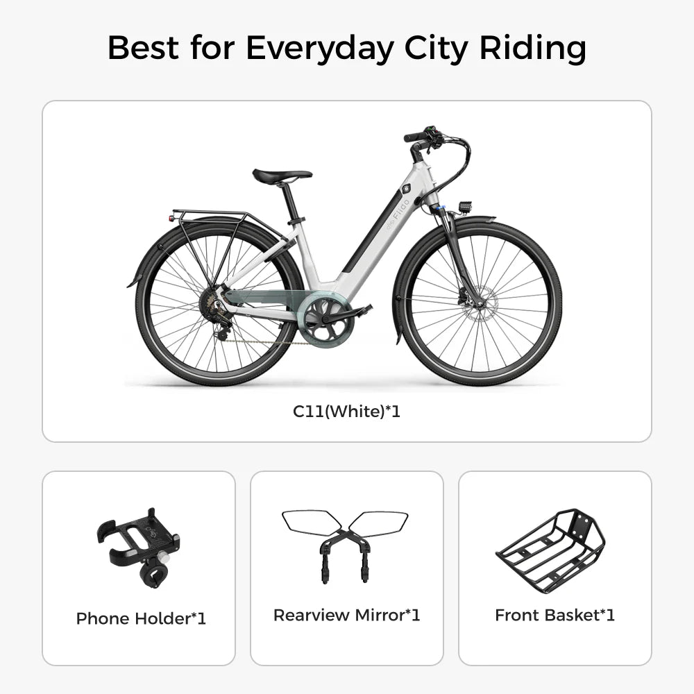 Fiido C11 Electric Commuter Bike | 500W 48V Urban E-Bike