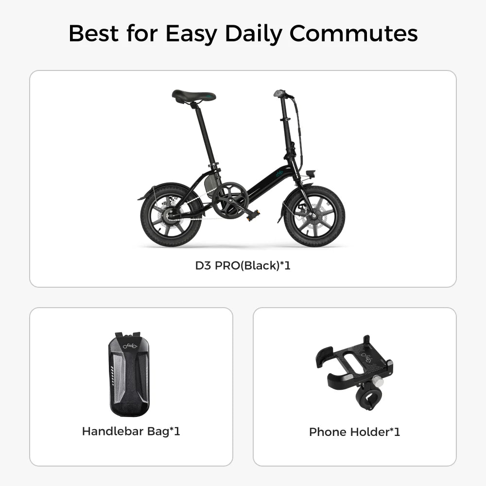 Fiido D3 Pro Mini Electric Bike Review | 250W Foldable Urban E-Bike with 79KM Range