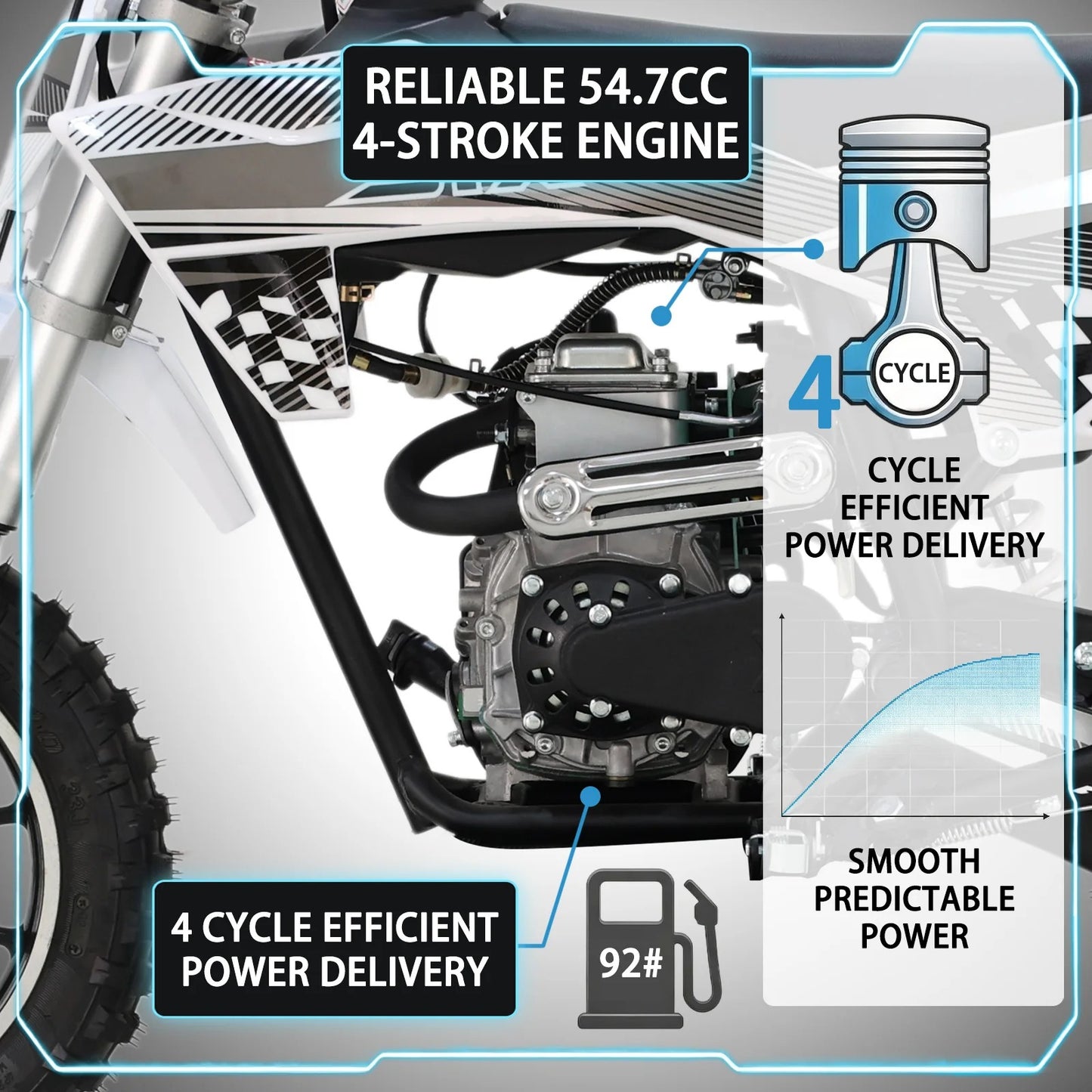 SYX MOTO Holeshot Z 50cc 4-Stroke Kids Dirt Bike | Automatic
