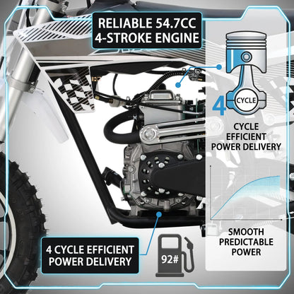 SYX MOTO Holeshot Z 50cc 4-Stroke Kids Dirt Bike | Automatic