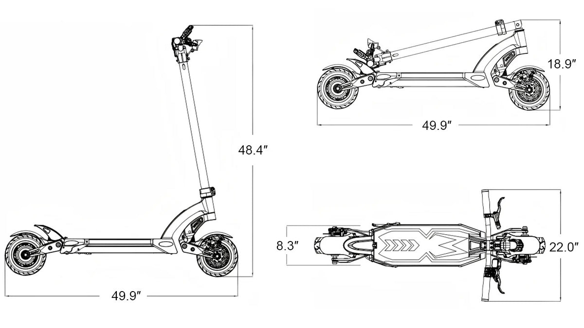 KAABO MANTIS 10 LITE DUAL MOTOR ELECTRIC SCOOTER | OFF ROAD USE ONLY