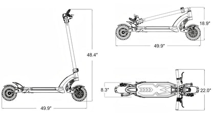 KAABO MANTIS 10 LITE DUAL MOTOR ELECTRIC SCOOTER | OFF ROAD USE ONLY