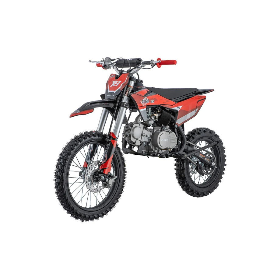 X-PRO X9 125cc Dirt Bike | 45+ MPH | 4-Speed Manual | 17"/14"