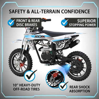 SYX MOTO Holeshot Z 50cc 4-Stroke Kids Dirt Bike | Automatic