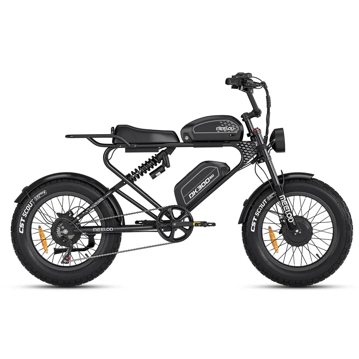 MEELOD DK300 MAX | Dual 1200W Motor, Dual Battery|$1599 2*750W 160N.M 2*960Wh（48V 20Ah) 75-150 miles 35 MPH Front and rear suspension Hydraulic Disc 20"*4" 450 lbs IP65