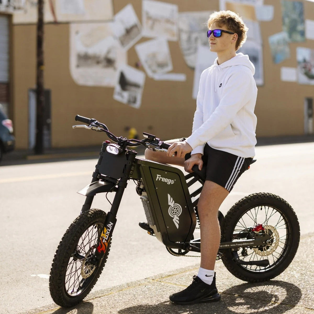 Freego X1 Electric Dirt Bike | 1500W Motor, 60V 25Ah Battery, 37 MPH