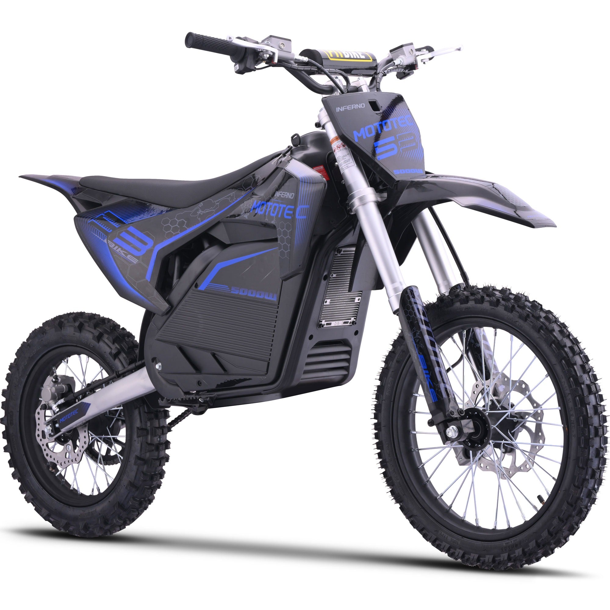 MotoTec 72v Pro Electric Dirt Bike 5000w Lithium|Battery: 72 Volt 30ah Li-Ion|TopSpeed:50 MPH|Range:40miles|IP65|No Tax|1 Year Warranty