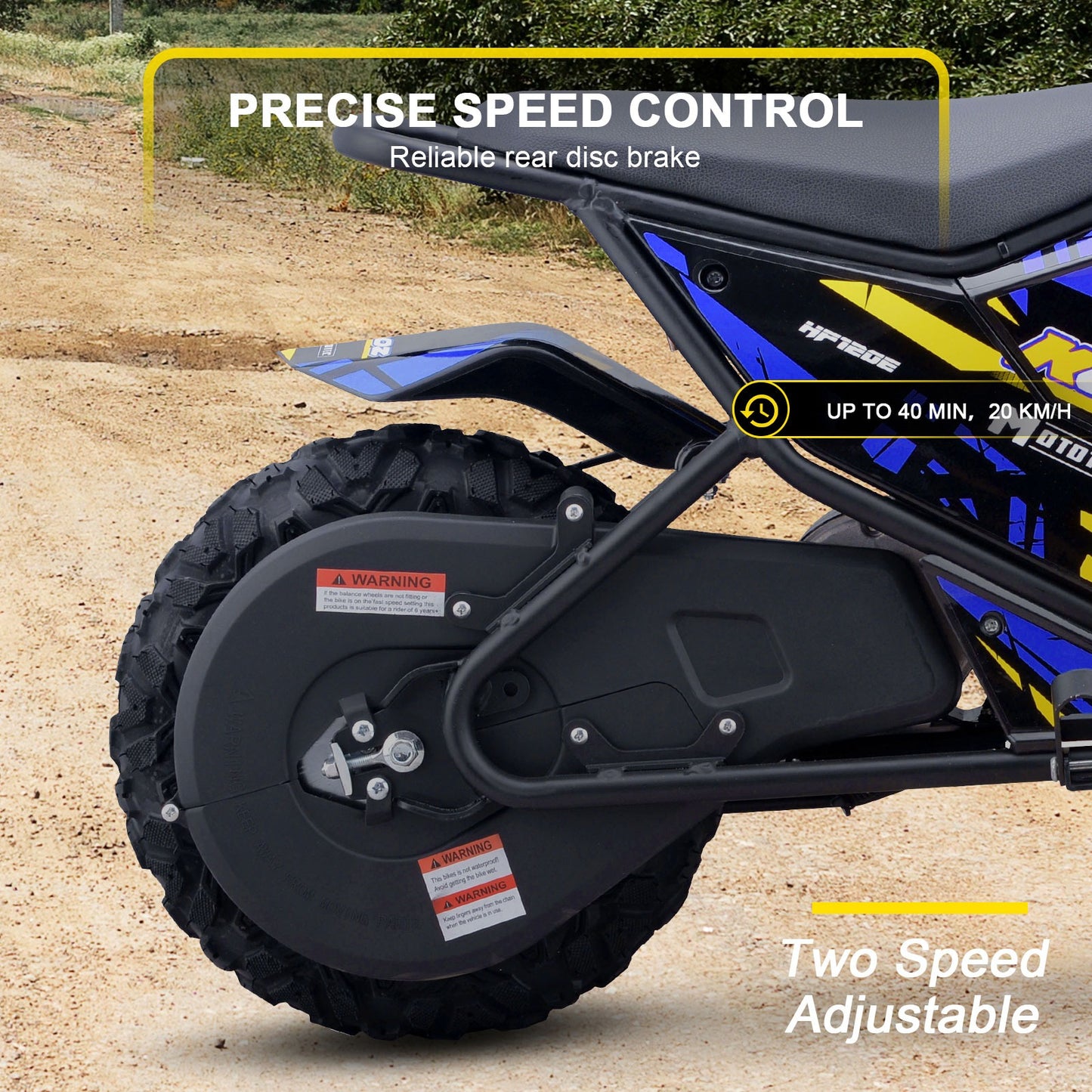 MotoTec 24v 250w Electric Mini Bike for Kids | Adjustable Speed | HP120E