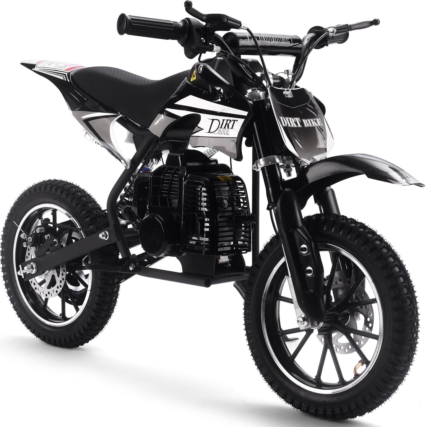 MotoTec Big Alien 50cc Dirt Bike Black – Kids Gas Off-Road Bike