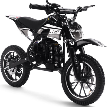 MotoTec Big Alien 50cc Dirt Bike Black – Kids Gas Off-Road Bike