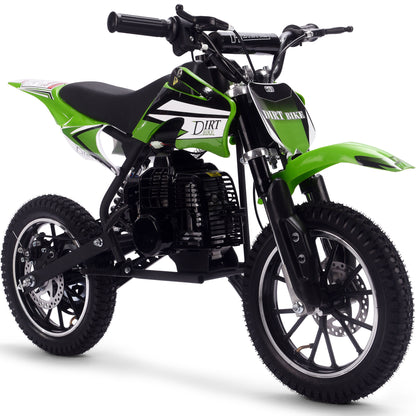 MotoTec Big Alien 50cc Dirt Bike Black – Kids Gas Off-Road Bike
