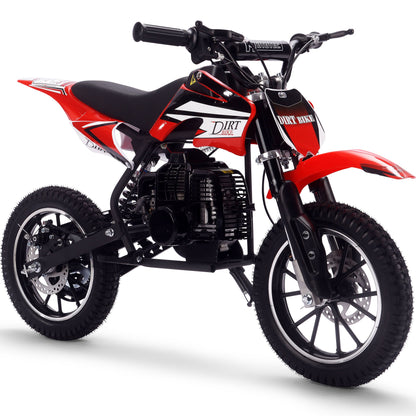 MotoTec Big Alien 50cc Dirt Bike Black – Kids Gas Off-Road Bike