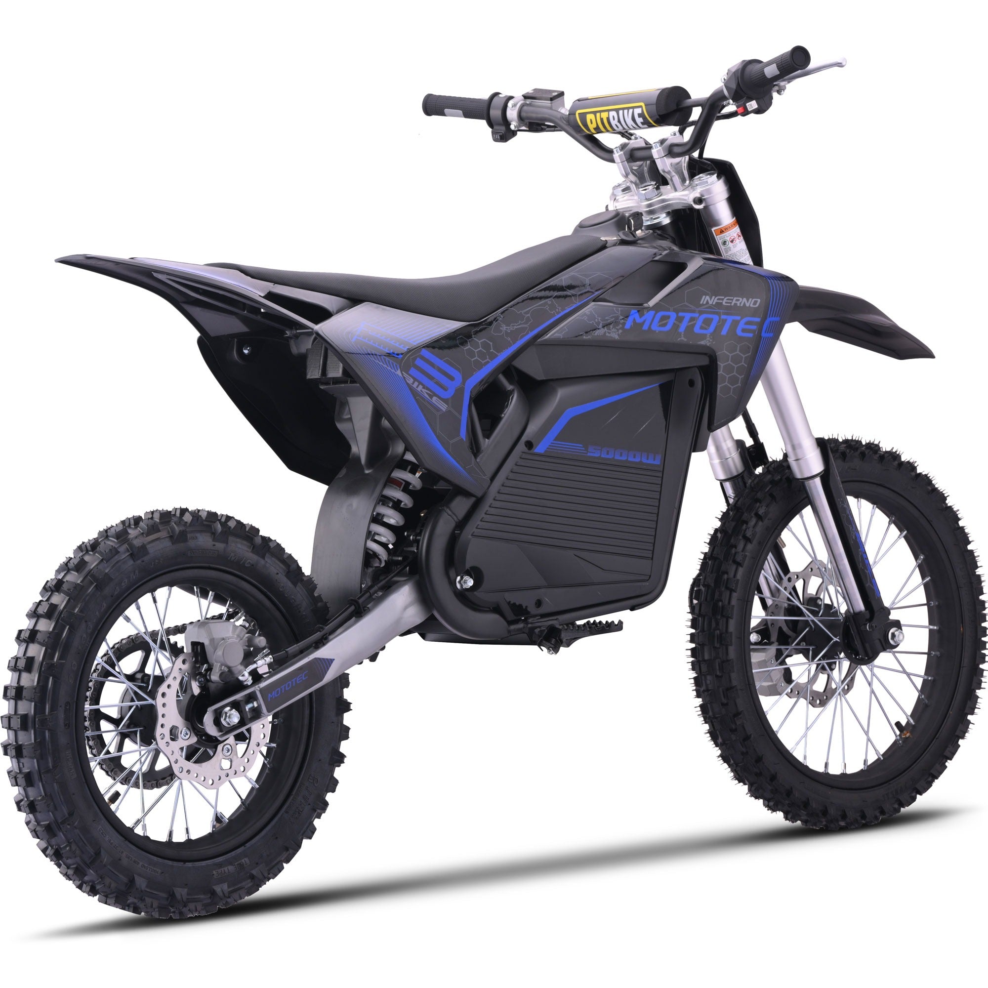 MotoTec 72v Pro Electric Dirt Bike 5000w Lithium|Battery: 72 Volt 30ah Li-Ion|TopSpeed:50 MPH|Range:40miles|IP65|No Tax|1 Year Warranty