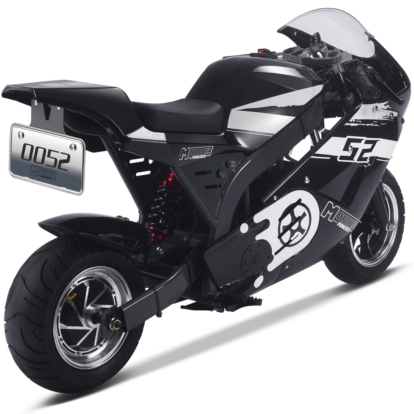 MotoTec 1000W 48V Electric Superbike Black