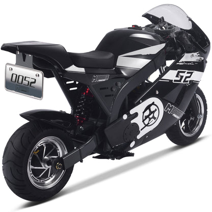 MotoTec 1000W 48V Electric Superbike Black