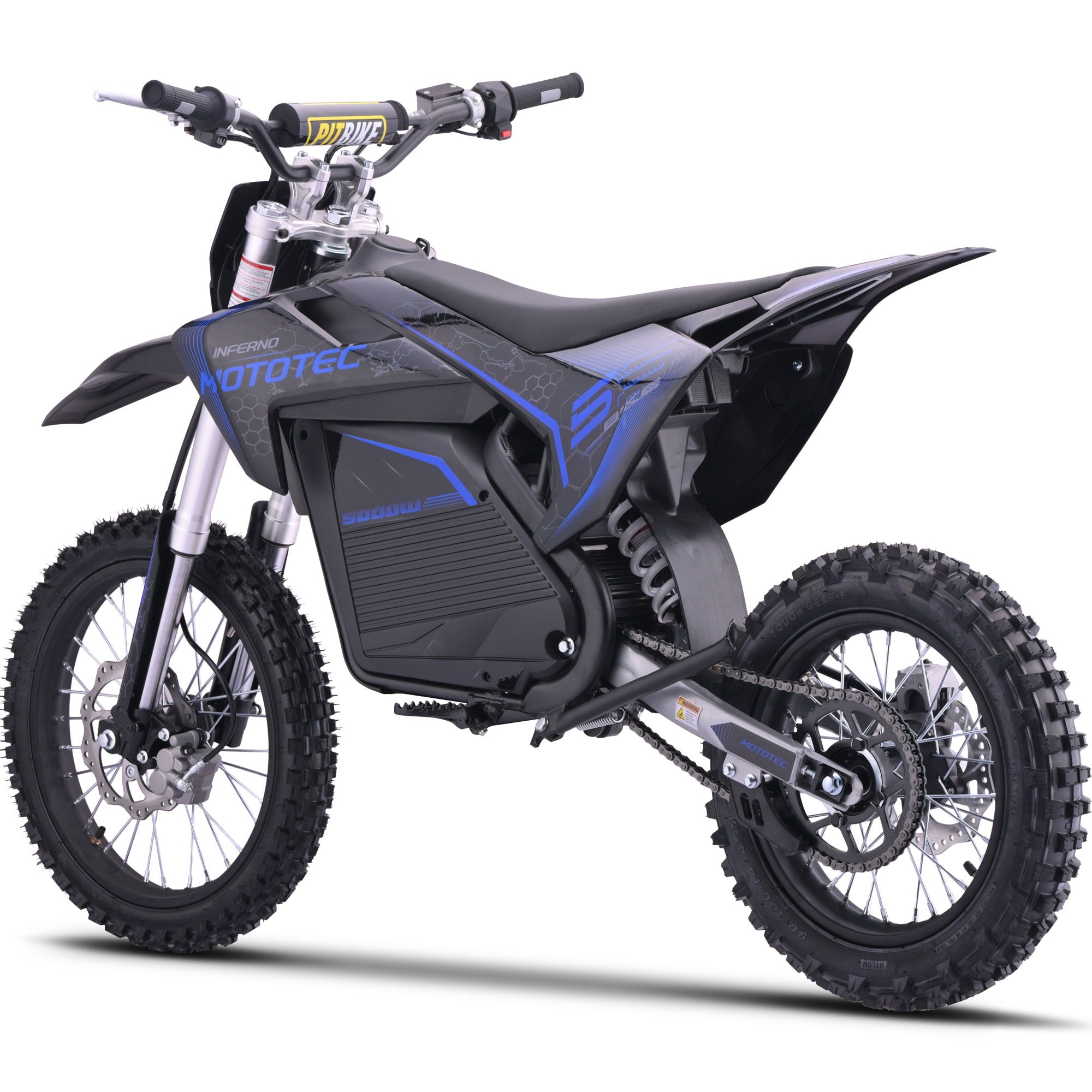MotoTec 72v Pro Electric Dirt Bike 5000w Lithium|Battery: 72 Volt 30ah Li-Ion|TopSpeed:50 MPH|Range:40miles|IP65|No Tax|1 Year Warranty
