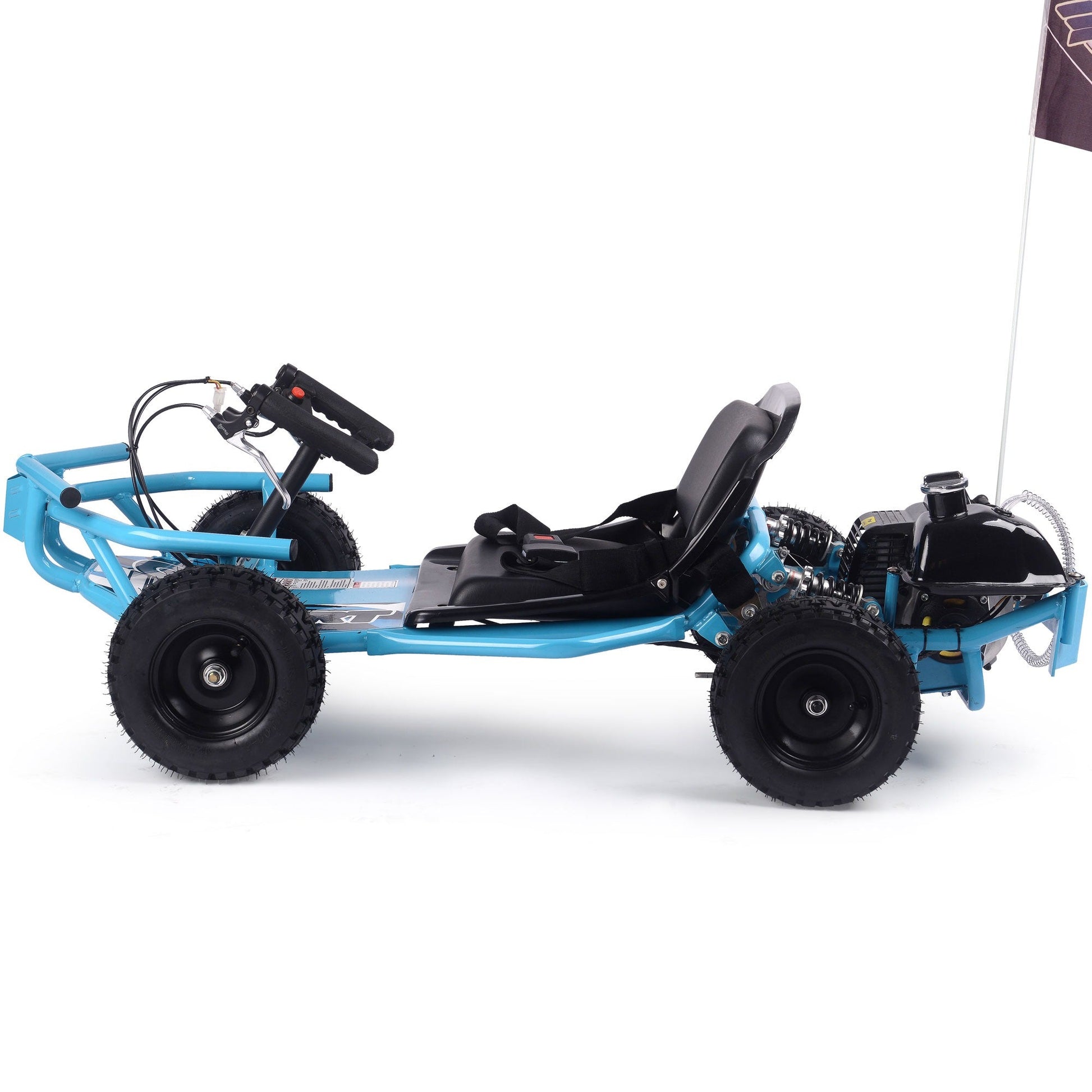 MotoTec Sandman Kids Gas Powered 52cc Go Kart 2-Stroke,Air Cooled,EPA Approved,Cruising Range:10-20 miles per tank,Top Speed:32mph Renovomotors