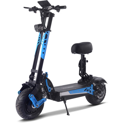 MotoTec scooter Switchblade 60v 4000w Lithium Electric Scooter Blue