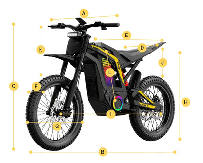 Freego Nova 4 Mid-Drive Electric Dirt Bike | 6000W Peak Motor, 45 MPH, 60V 30Ah Battery