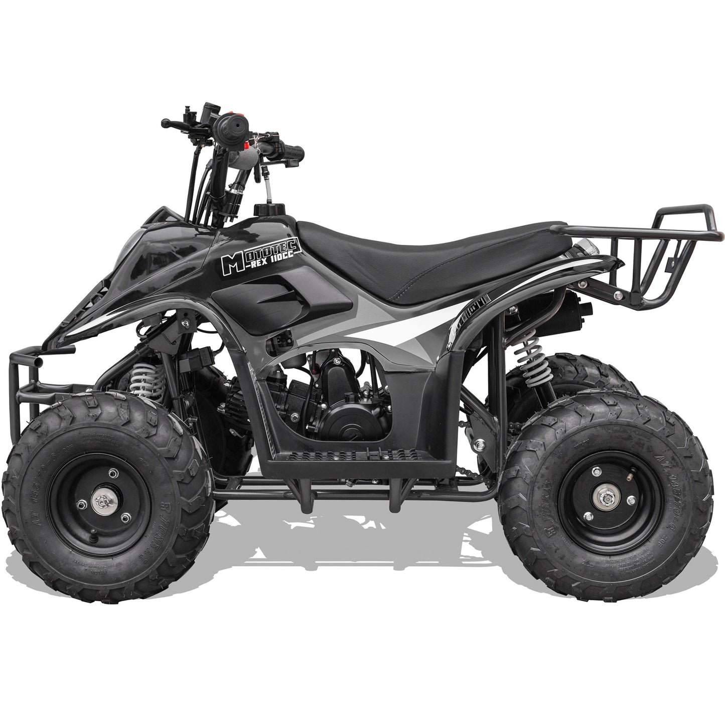 MotoTec Rex 110cc 4-Stroke Kids Gas ATV Black/Off Road Use Only