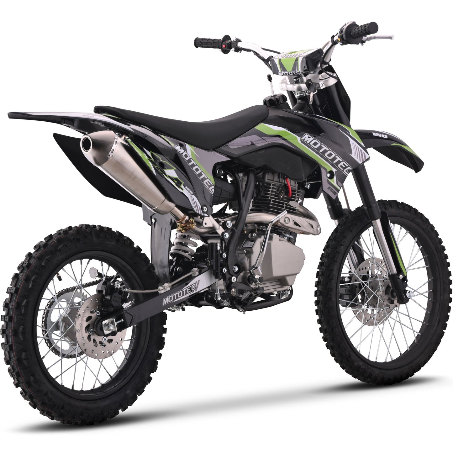 MotoTec X4 150cc 4-Stroke Gas Dirt Bike Black/Off Road Use Only