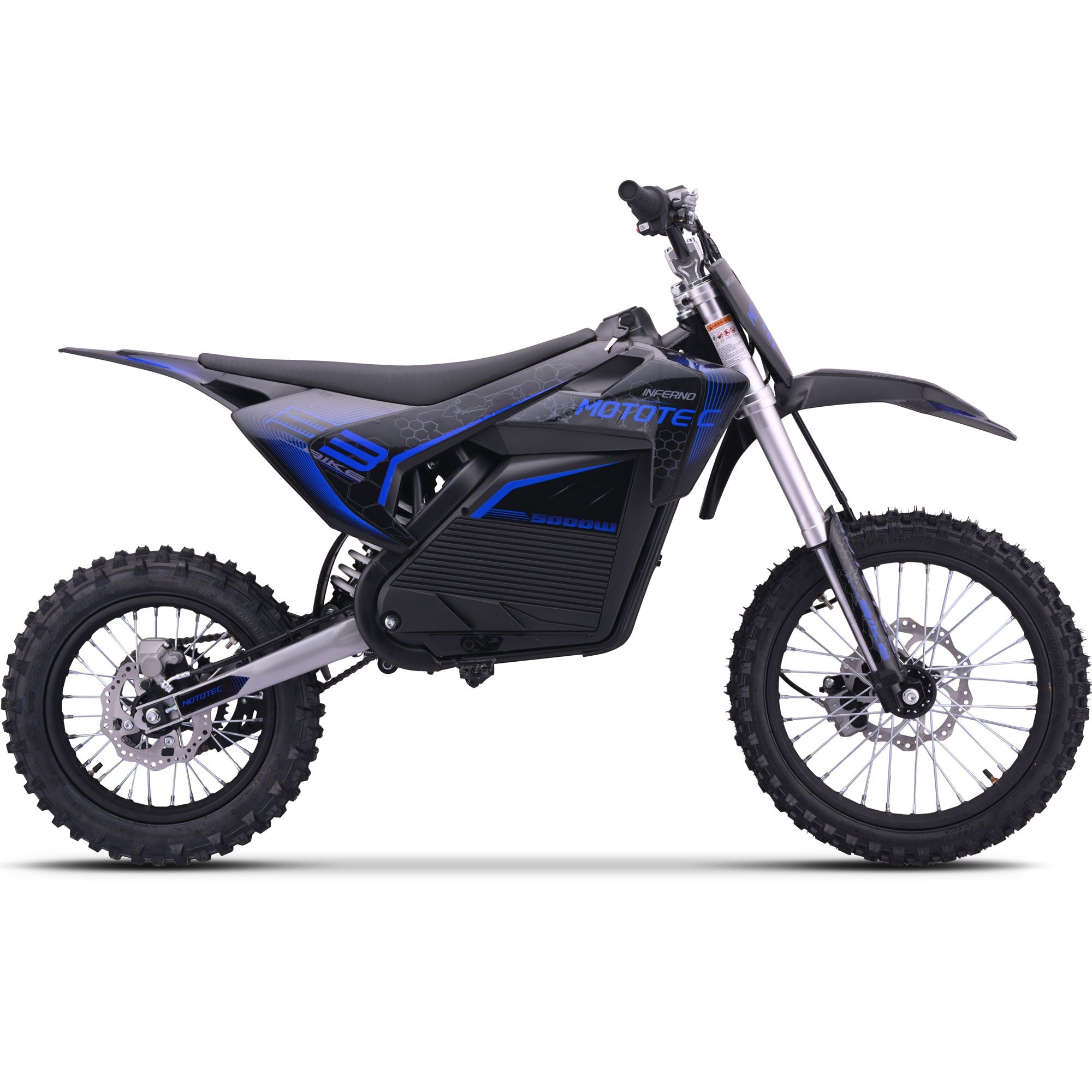MotoTec 72v Pro Electric Dirt Bike 5000w Lithium|Battery: 72 Volt 30ah Li-Ion|TopSpeed:50 MPH|Range:40miles|IP65|No Tax|1 Year Warranty