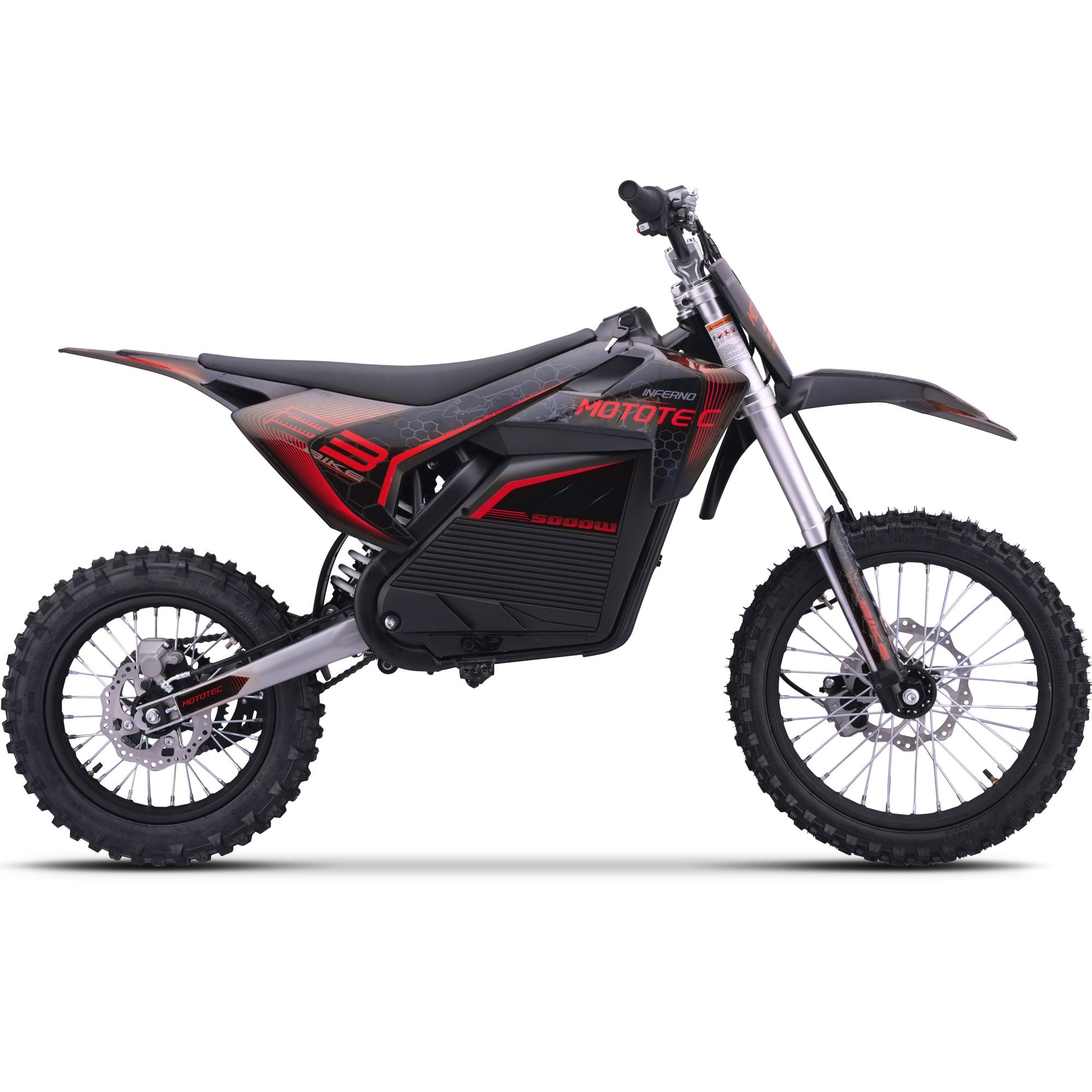 MotoTec 72v Pro Electric Dirt Bike 5000w Lithium|Battery: 72 Volt 30ah Li-Ion|TopSpeed:50 MPH|Range:40miles|IP65|No Tax|1 Year Warranty