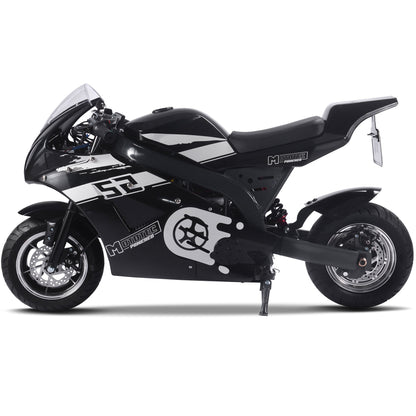 MotoTec 1000W 48V Electric Superbike Black