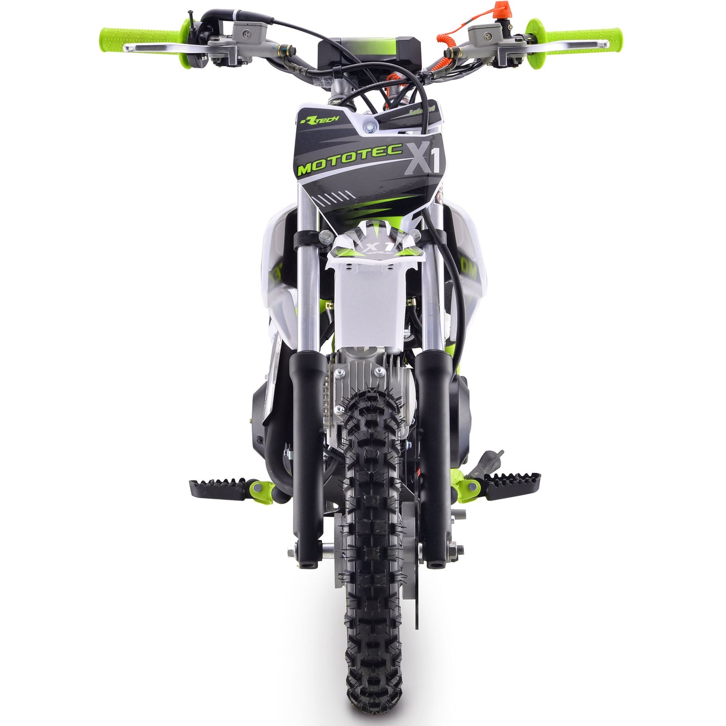 MotoTec X1 110cc 4 stroke Green 160 lbs 2.2 Liter, 6.7 HP @ 8000 RPM, 37 mph 13+age