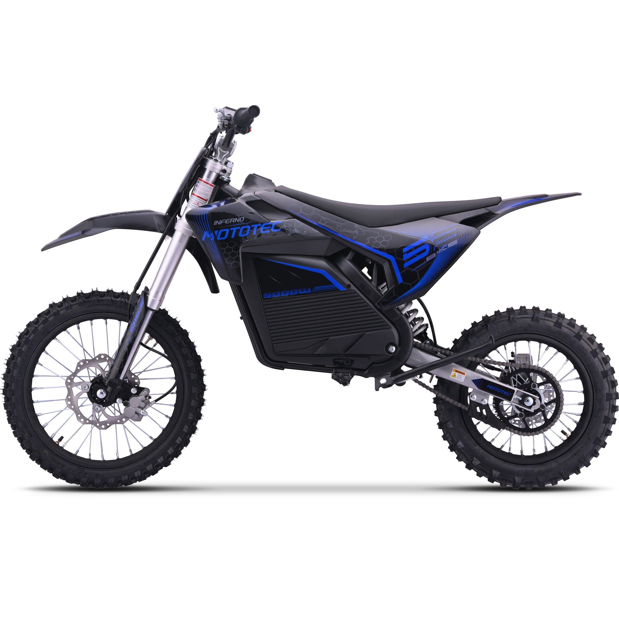 MotoTec 72v Pro Electric Dirt Bike 5000w Lithium|Battery: 72 Volt 30ah Li-Ion|TopSpeed:50 MPH|Range:40miles|IP65|No Tax|1 Year Warranty