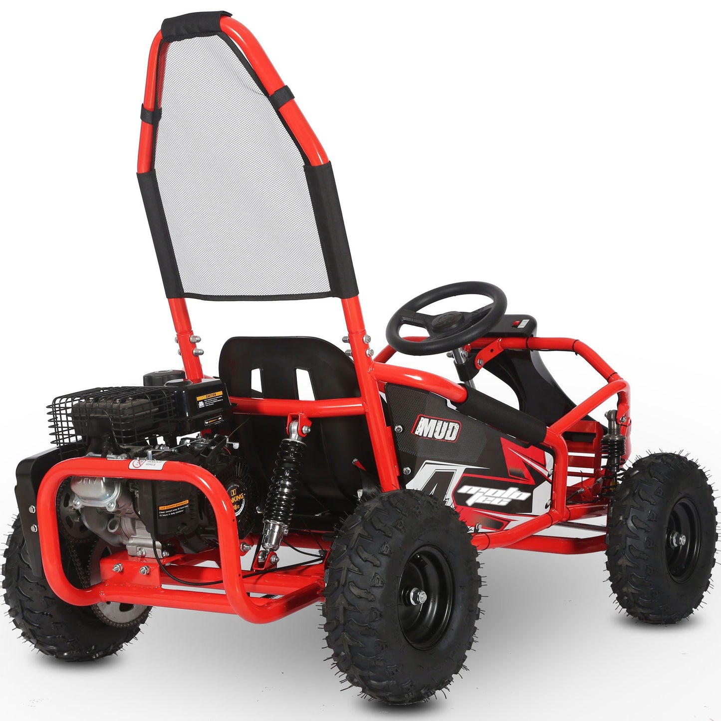 MotoTec Mud Kids Gas Powered 98cc Go Kart Full Suspension/Off Road Use Only